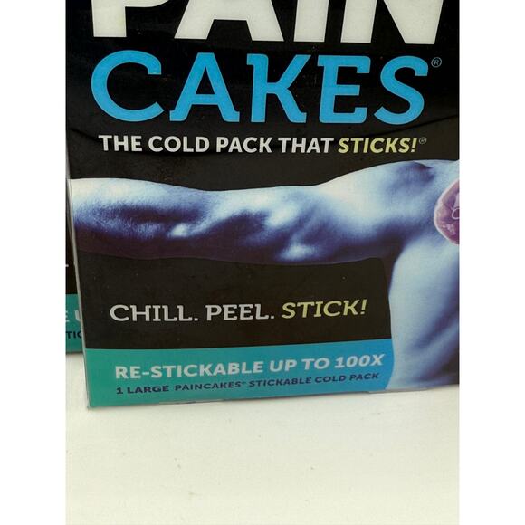 Lot of 2 Pain Cakes 1 Large the Cold Pack That Sticks Re-Stickable Up To 100X - Picture 3 of 5